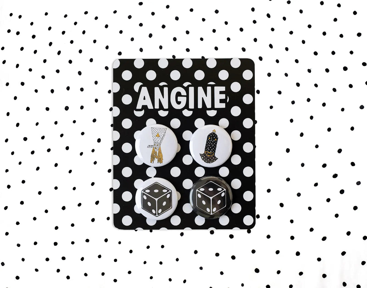 Angine de Poitrine – Khn & Klek Button Pin